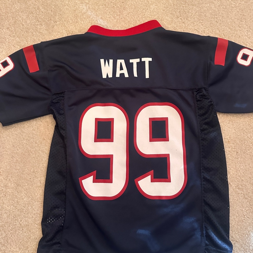 NFL JJ Watt Kids Navy and Red Football Jersey